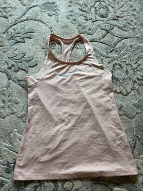 Nike Light Pink Racerback Tank Top with White Swoosh